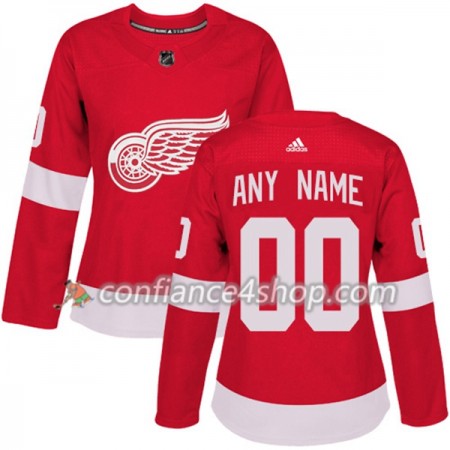 Adidas Maillot de Hockey Detroit Red Wings Personnaliser 2017-2018 Rouge Authentic - Femme